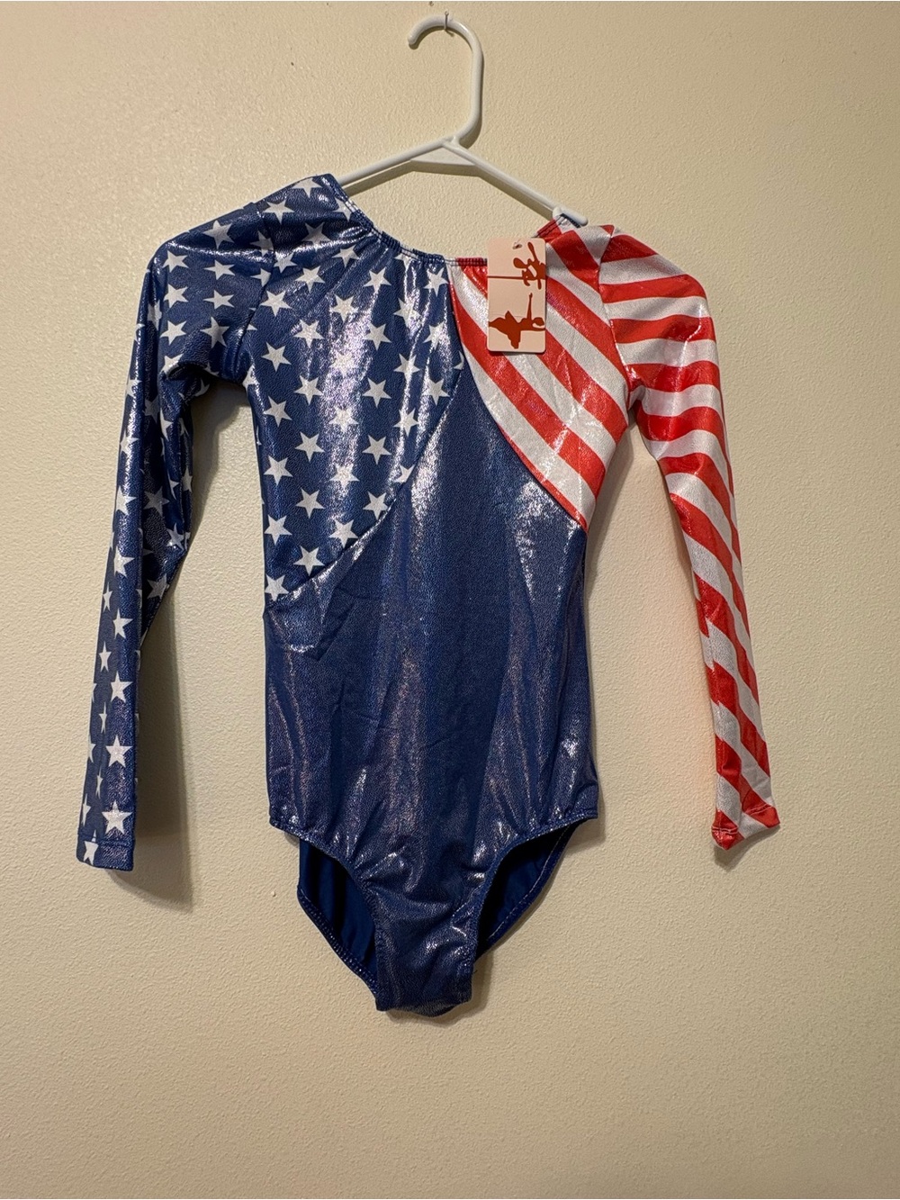 Patriotic Stars & Stripes Long-Sleeve Kids Bodysuit - Blue & Red